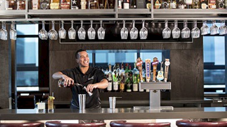 Bartender in Block T Bar