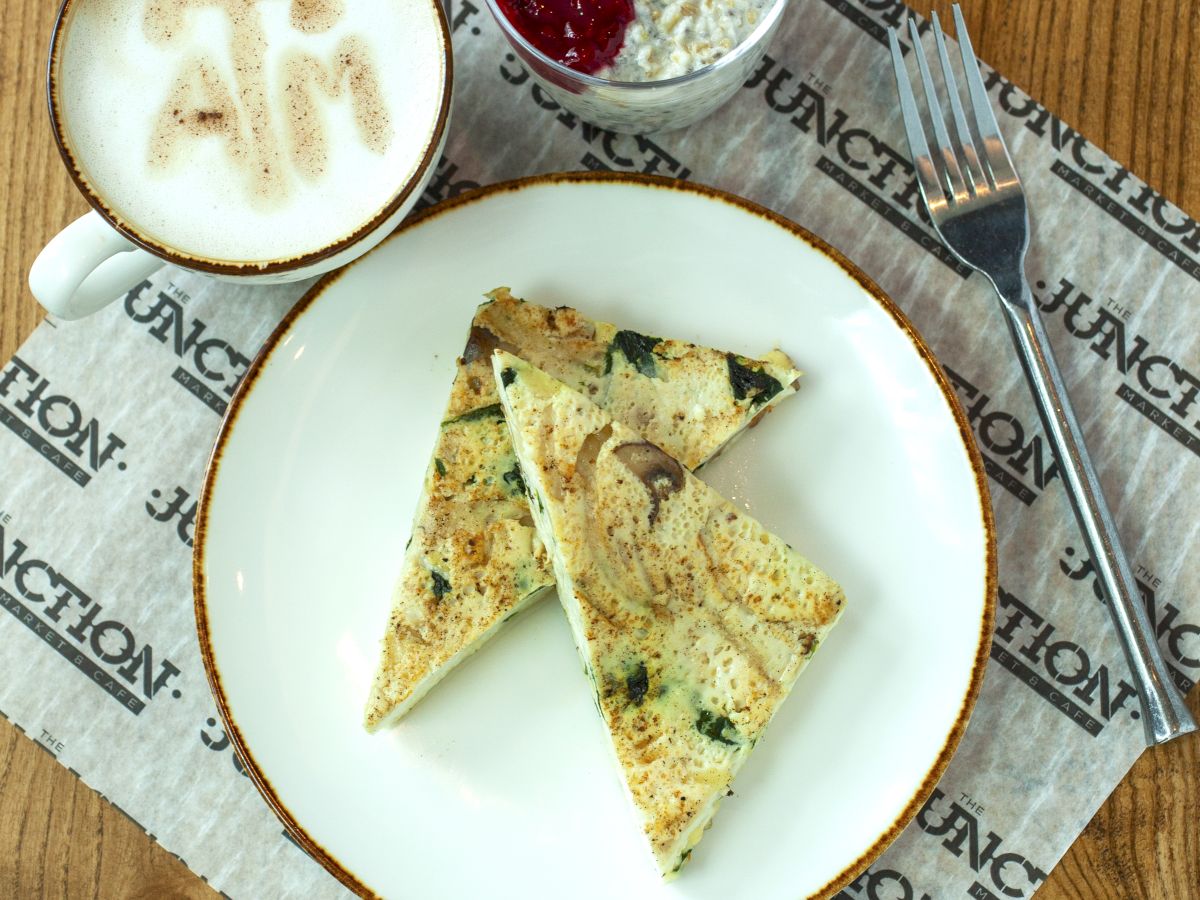 Omelet, parfait, and coffee at The Junction Cafe