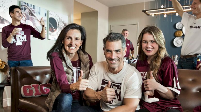 Aggie Fans in hospitality suite