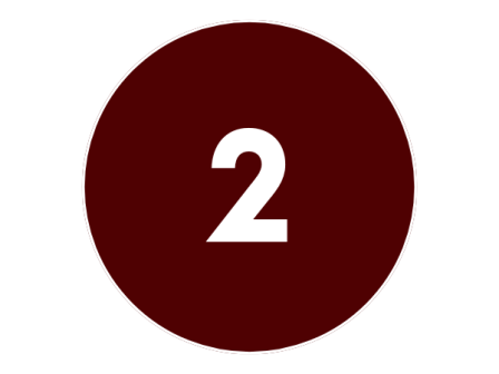 A dark red circle with the number 2 in white text centered inside it.